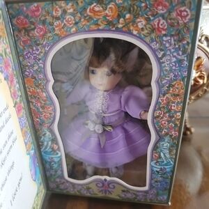 Purple Doll in Floral Box